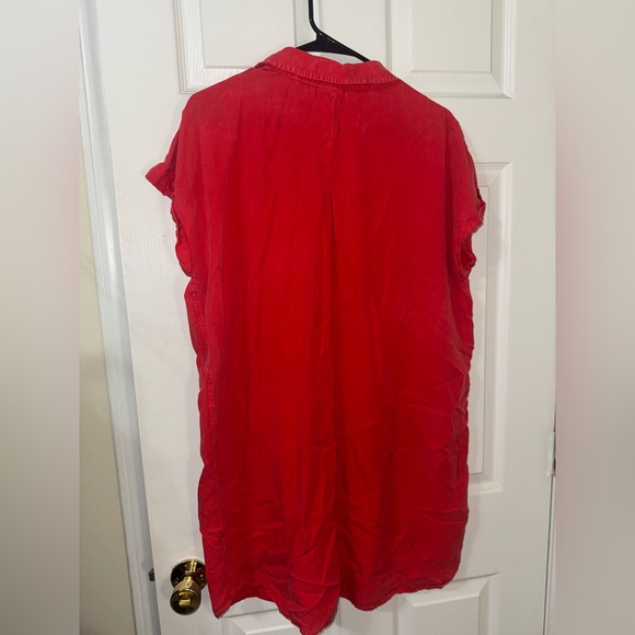 Red Button Down Dress by Wonderly - Picture 6 of 6